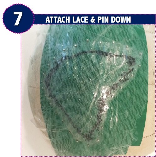 wig mould, wig mold, attachment, straight pins, hair ventilation, blocking the wig, head mold, diy, method, clear tape, pattern, toupee, hairpiece