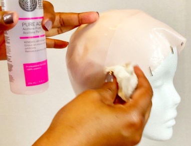 Thinning and Cleaning Base with Acetone. Step 2 - Secure and Prepare the Base