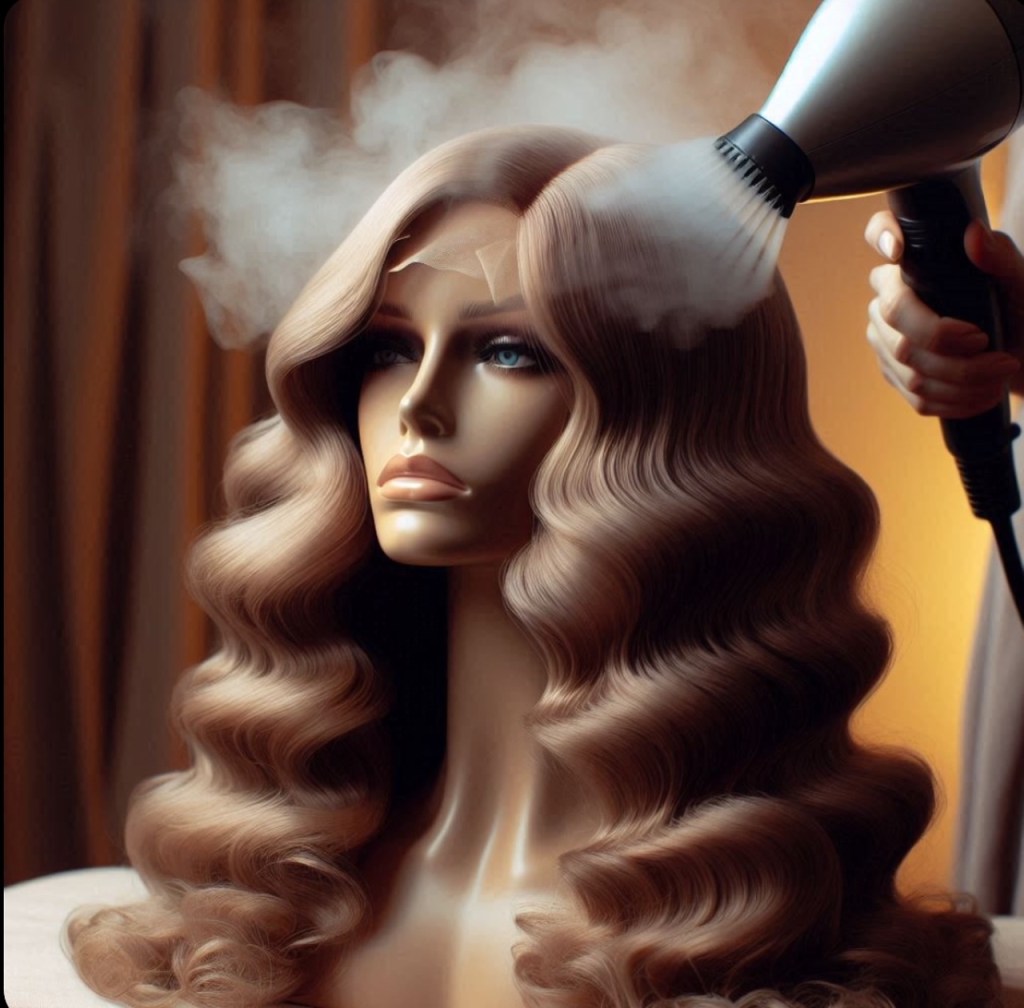 Use garment steamer to reshape and style synthetic wigs.